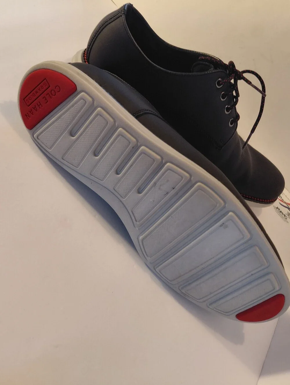 Cole Haan Black Grand OS Derby Shoes with Contrast Stitching
